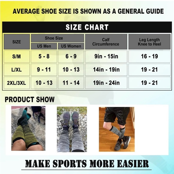 5 Pairs Graduated Compression Knee Socks 20-30mmhg, Size L/XL, Hi Clasmix - Picture 3 of 9